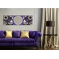 MALOWANIE NA PŁÓTNIE Z LUSTREM FIOLETOWY -B- 50x3x150 cm